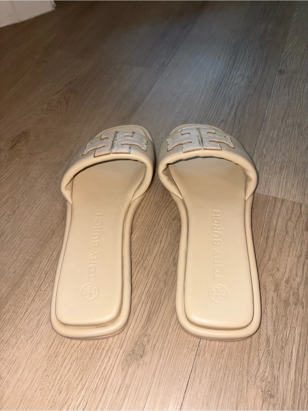 Tory Burch Double-T Leather Sport Slide Sandals  9